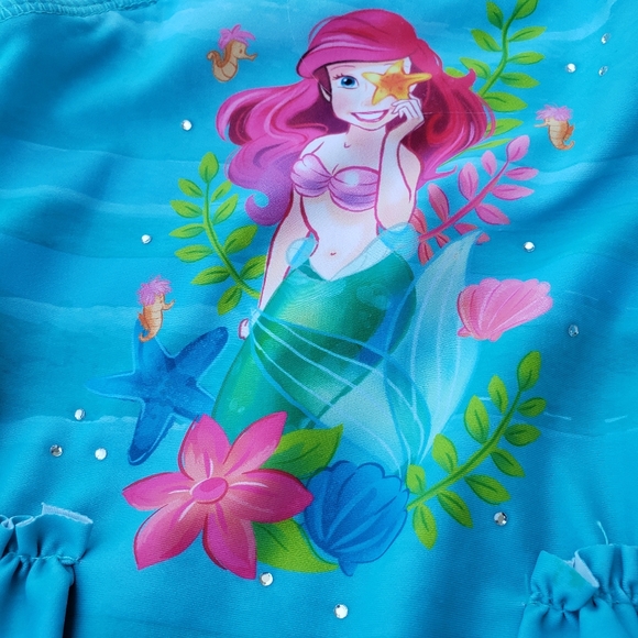 Little Mermaid bathing suit & Mermaid in training top. - Picture 6 of 11